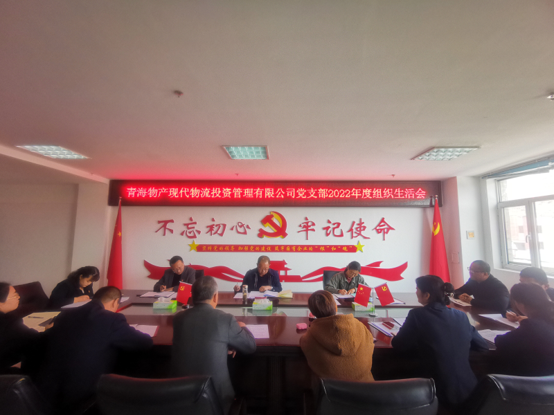 中共青海星空娱乐现代物流投资管理有限公司支部委员会 召开2022年度党支部组织生活会