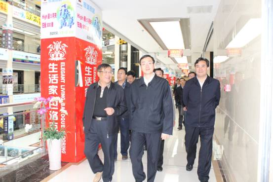 王晓副省长视察青海星空娱乐家美家居建材物流城