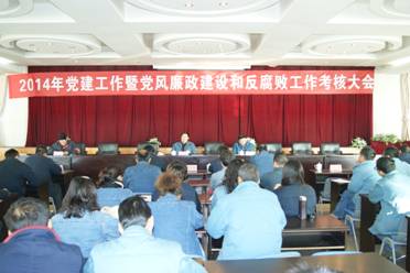 星空娱乐工投党委召开2014年度党建工作和党风廉政建设工作考核大会
